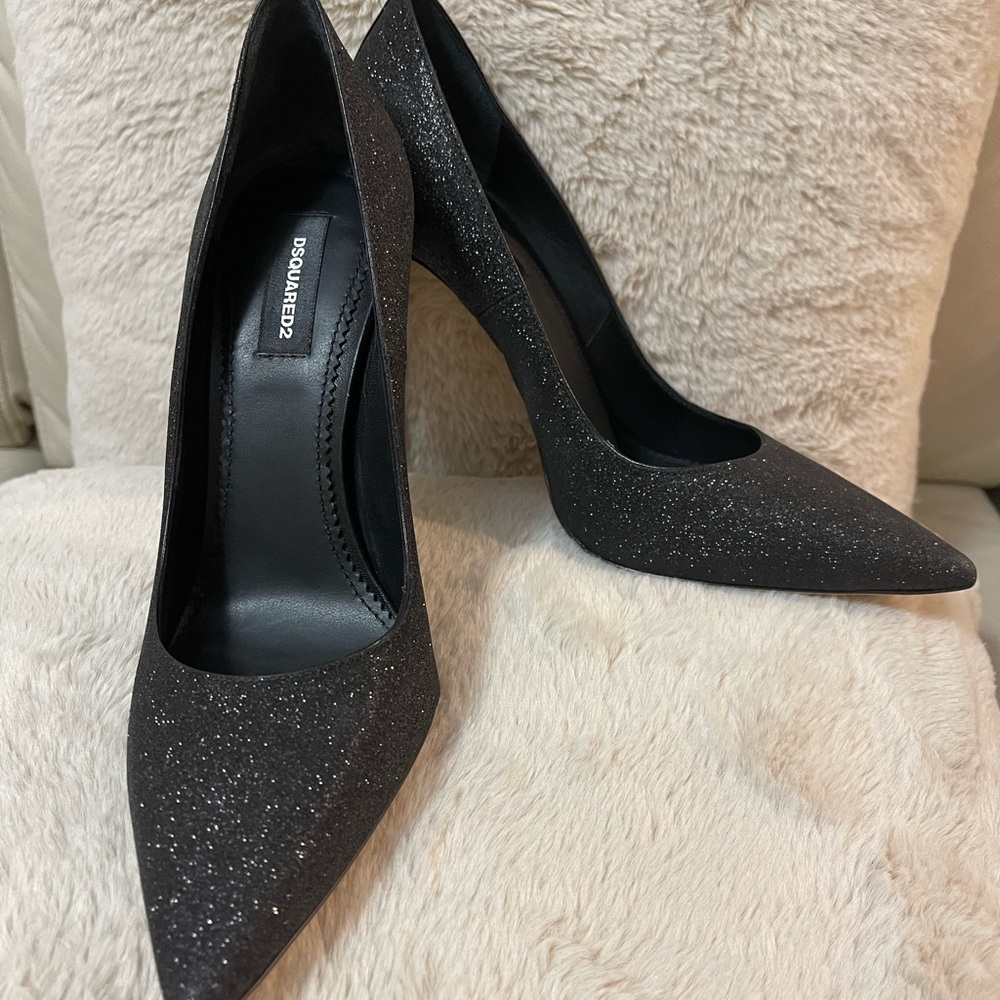 Dsquared2 Black Glitter Pump